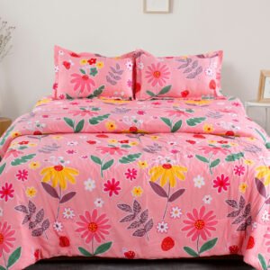 Bumble Bells Flower Printed Double Bed AC Comforter Bedsheet Set Bumble Bells Flower Printed Double Bed AC Comforter Bedsheet Set